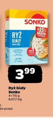 Ryż biały Sonko 4-pak promocja w Netto