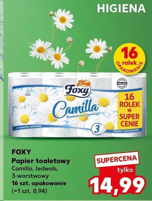 Papier toaletowy Foxy Camilla 3-warstwowy promocja w Kaufland