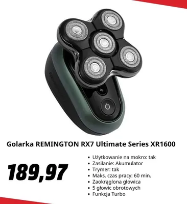 Golarka REMINGTON RX7 Ultimate Series promocja w Media Markt