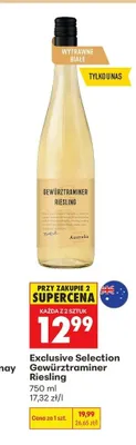 Wino wytrawne białe Exclusive Selection Gewürztraminer Riesling promocja w Biedronka