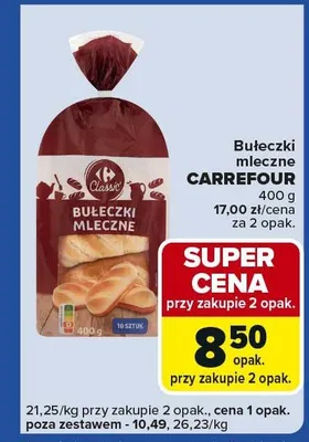 Bułeczki mleczne promocja w Carrefour Express