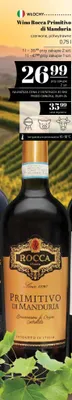 Wino czerwone półwytrawne Rocca Primitivo di Manduria promocja w POLOmarket