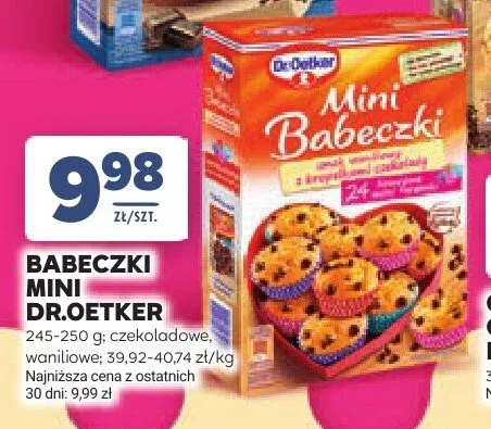 Babeczki mini Dr.Oetker waniliowe promocja w Stokrotka
