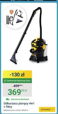 Odkurzacz piorący 4w1 + filtry promocja w ERLI