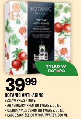 Zestaw prezentowy anti-aging regenerujący krem do twarzy 50ml + ujędrniające serum do twarzy 30ml + łagodzący żel do mycia twarzy 200ml promocja w Drogerie Natura