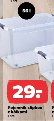 Pojemnik clipbox z kółkami promocja w Netto