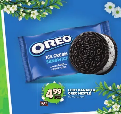 Lody kanapka ice cream sandwich Oreo promocja w Stokrotka