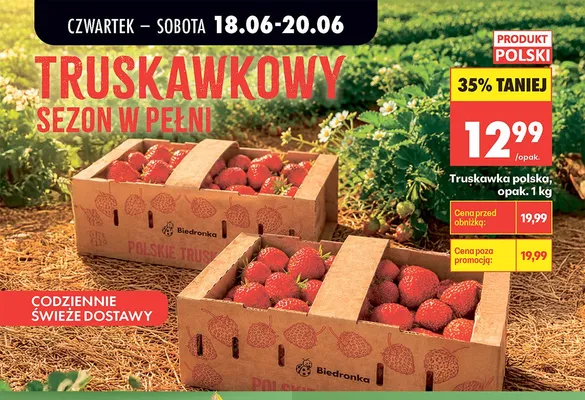 Truskawka polska promocja w Biedronka