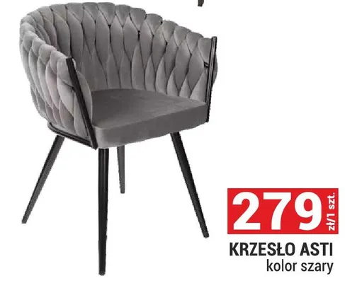 Krzesło Asti kolor szary promocja w Merkury Market