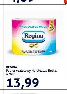 Papier toaletowy Regina Najdłuższa Rolka 4-pak promocja w Blue Stop