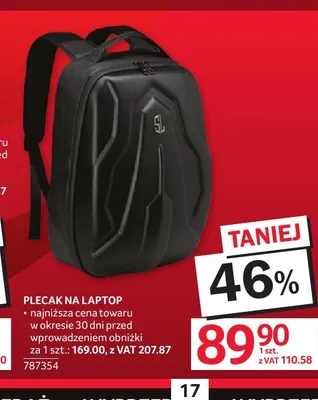 Plecak na laptop promocja w Selgros