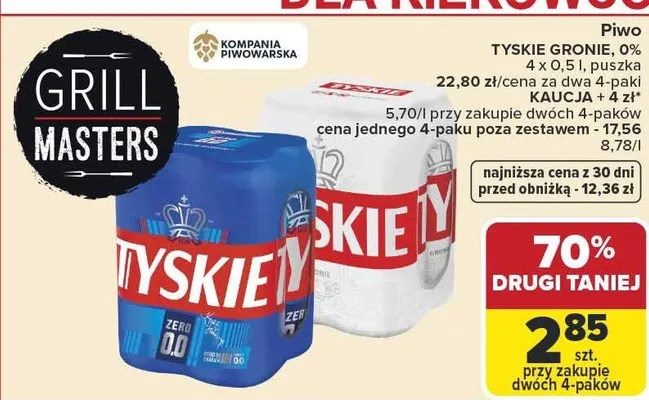 Piwo Tyskie Gronie promocja w Carrefour