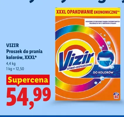 Proszek do prania do kolorów XXXL Vizir promocja w Lidl