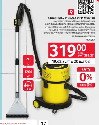 Odkurzacz piorący Mpm MOD-48 promocja w Selgros