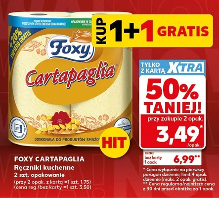 Ręczniki kuchenne Foxy Cartapaglia 2-pak promocja w Kaufland