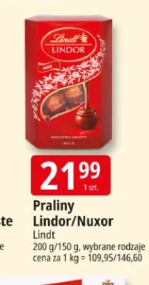 Praliny Nuxor Lindt promocja w Leclerc