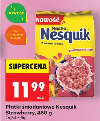 Płatki śniadaniowe Nesquik Strawberry promocja w Biedronka