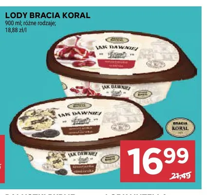 Lody Bracia Koral promocja w Stokrotka