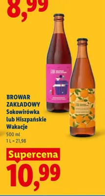 Piwo Browar Zakładowy Hiszpańskie Wakacje promocja w Lidl