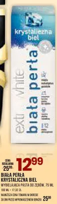 Pasta do zębów wybielajaca krystaliczna biel exti white promocja w Drogerie Natura