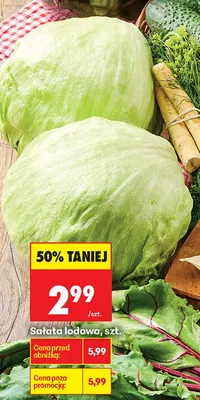 Sałata lodowa promocja w Biedronka
