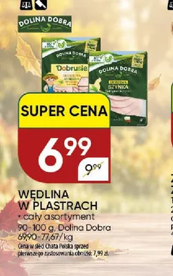 Wędlina w plastrach Dolina Dobra promocja w Chata Polska