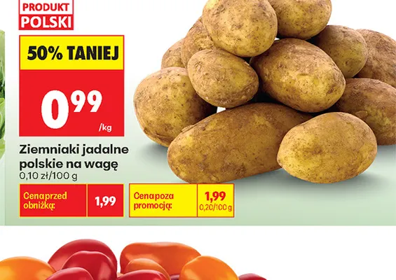 Ziemniaki jadalne polskie na wagę promocja w Biedronka