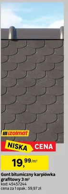Gont bitumiczny karpiówka grafitowy promocja w Leroy Merlin