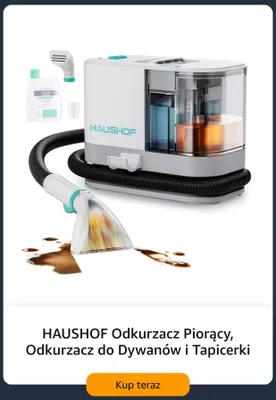 Odkurzacz piorący do dywanów i tapicerki Haushof promocja w Amazon