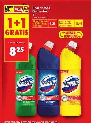 Płyn do WC Domestos Extended Power Citrus Fresh promocja w Biedronka