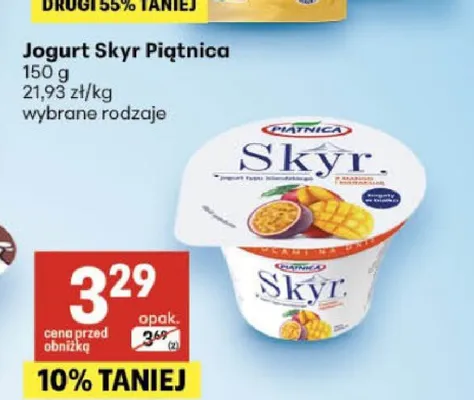Jogurt Skyr Piątnica jagoda promocja w Delikatesy Centrum