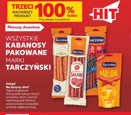 Kabanosy Nadziane cheddar Tarczyński promocja w Kaufland