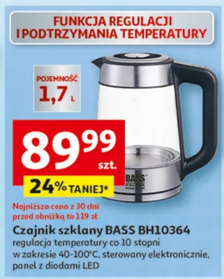 Czajnik elektryczny BASS BH10364 promocja w Auchan
