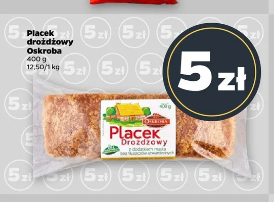 Placek drożdżowy Oskroba promocja w Netto