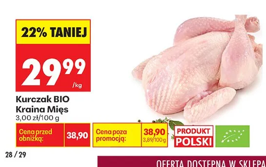 Kurczak BIO promocja w Biedronka