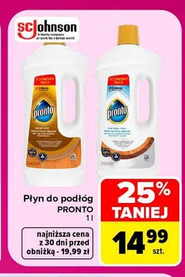 Płyn do podłóg Pronto promocja w Carrefour Market