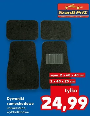 Dywaniki samochodowe uniwersalne, wykładzinowe promocja w Kaufland