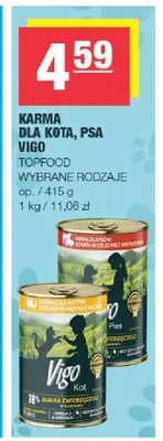 Karma dla psa Vigo Topfood promocja w SPAR