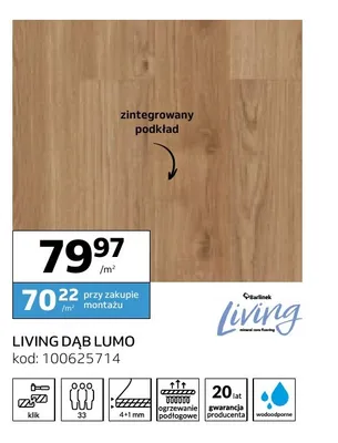 Panele winylowe Living Dąb Lumo promocja w Komfort