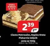 Ciasto Kopiec Kreta Piekarnia Wójcik promocja w Delfin