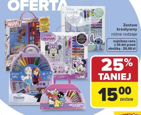 Zestaw kreatywny promocja w Carrefour
