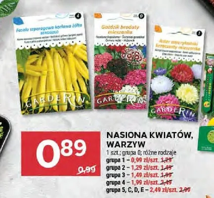 Nasiona kwiatów, warzyw promocja w Stokrotka