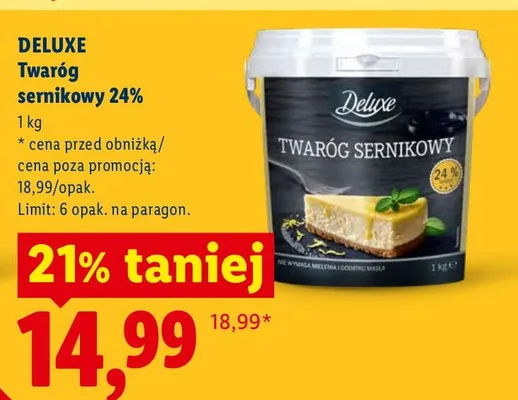 Twaróg sernikowy 24% promocja w Lidl
