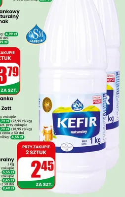 Kefir naturalny OSM Jarocin promocja w Dino