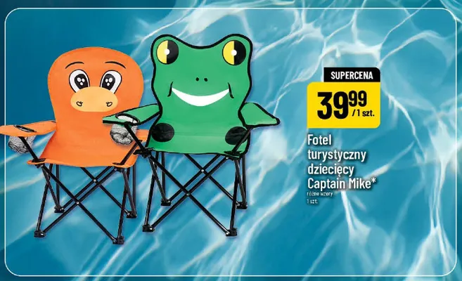 Fotel turystyczny dziecięcy Captain Mike promocja w POLOmarket