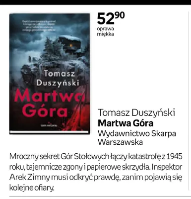 Książka Tomasz Duszyński Martwa Góra promocja w Empik