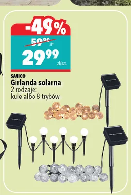 Girlanda solarna SANICO promocja w Biedronka Home