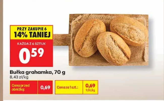 Bułka grahamka promocja w Biedronka