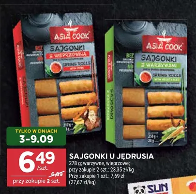 Sajgonki warzywne U Jędrusia promocja w Stokrotka