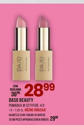 Pomadka w sztyfcie DASO BEAUTY promocja w Drogerie Natura